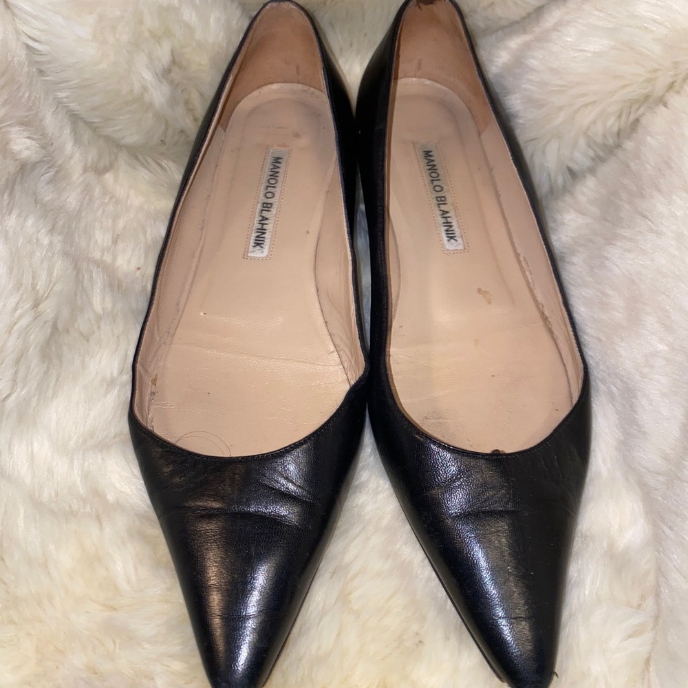 Manolo Blahnik Black Flats size 8